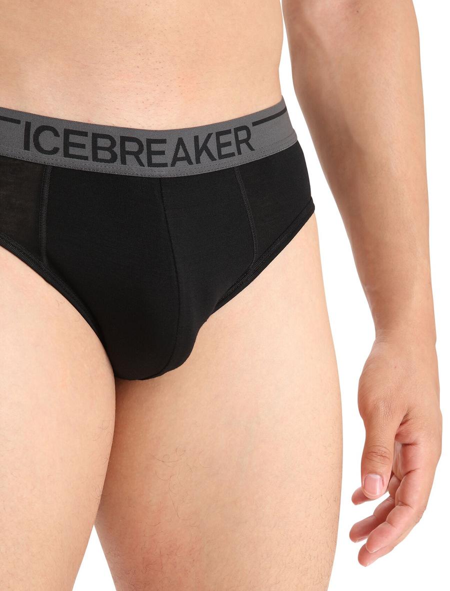 Icebreaker Merino Anatomica Briefs Férfi Fehérnemű Fekete | HU 1299JPQJ